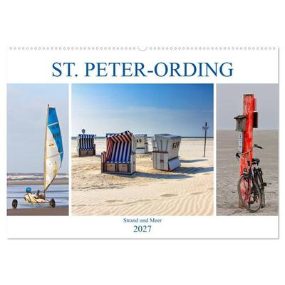 ST. PETER ORDING Strand und Meer (Wandkalender 2027 DIN A2 quer), CALVENDO Monatskalender