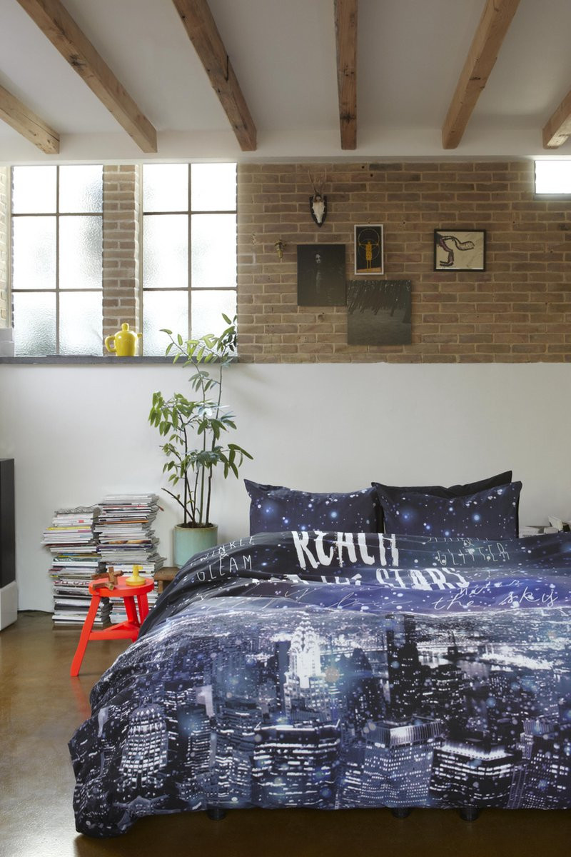 Beddinghouse Reach The Stars litsjumeaux dekbedovertrek - Donkerblauw - 240 x 220 cm