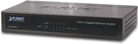 Planet Technology 5-Port 10/100/1000Mbps Gigabit Ethernet Switch