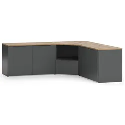 Vicco, Wohnwand, Wohnwand Wido, Anthrazit/Sonoma, 3 Teile (68 x 68 x 50 cm)