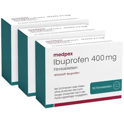 medpex Ibuprofen 400 mg Dreierpack 3X50 St