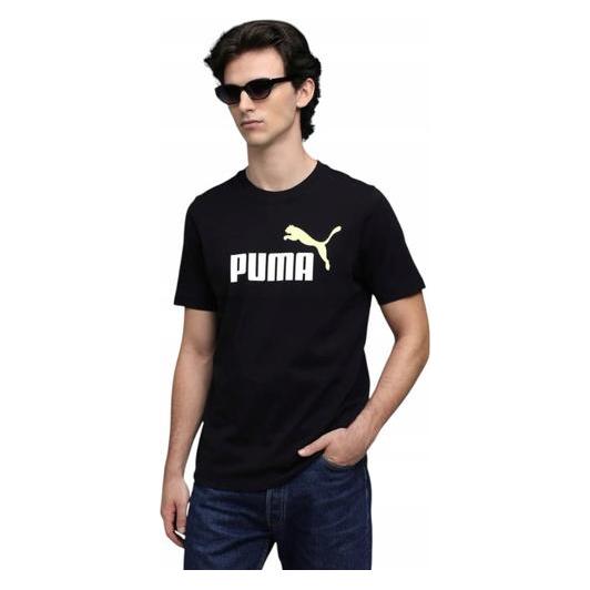 Puma Ess 2 Herren-T-Shirt Nr. 1 Logo Schwarz (L) (66935209)