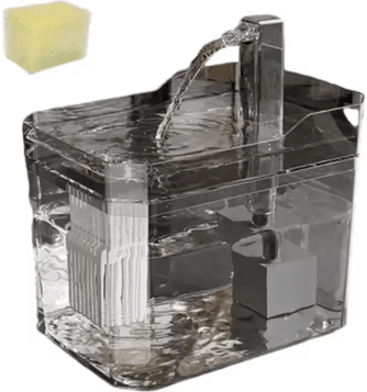 Inspire Picks Transparent Automatic Cat Water Fountain Circulating Flowing Pet Water Dispenser gray 1.5l