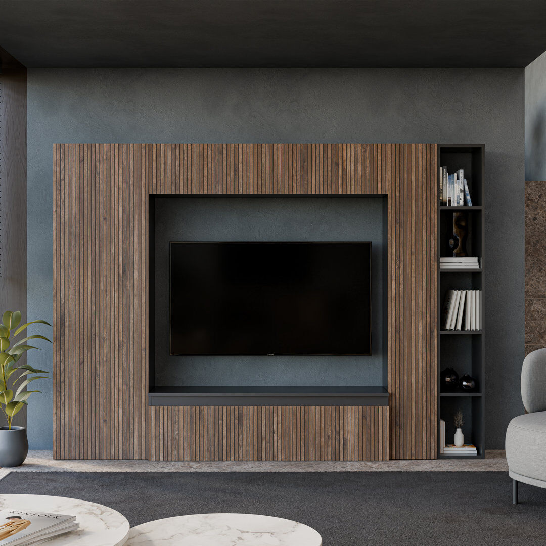 Brayden Studio Evora Entertainment Centre Brown Wood 55"