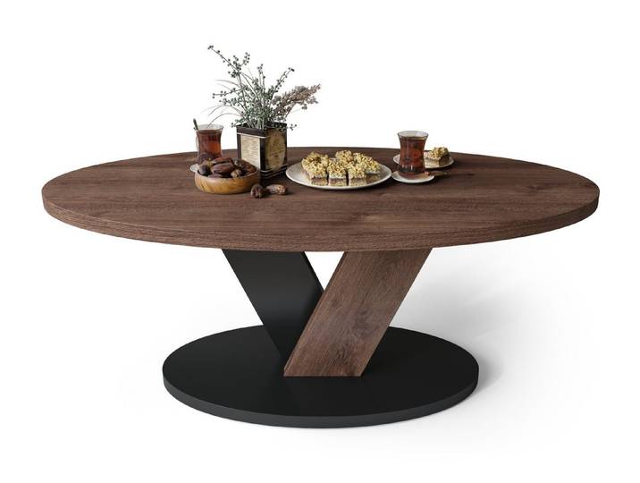 designimpex Couchtisch Design Couchtisch Lova oval Wohnzimmertisch ovaler Tisch Sofatisch, Funktionstisch, Wohnzimmertisch, Tisch, Esstisch, Sofatisch, Rollen