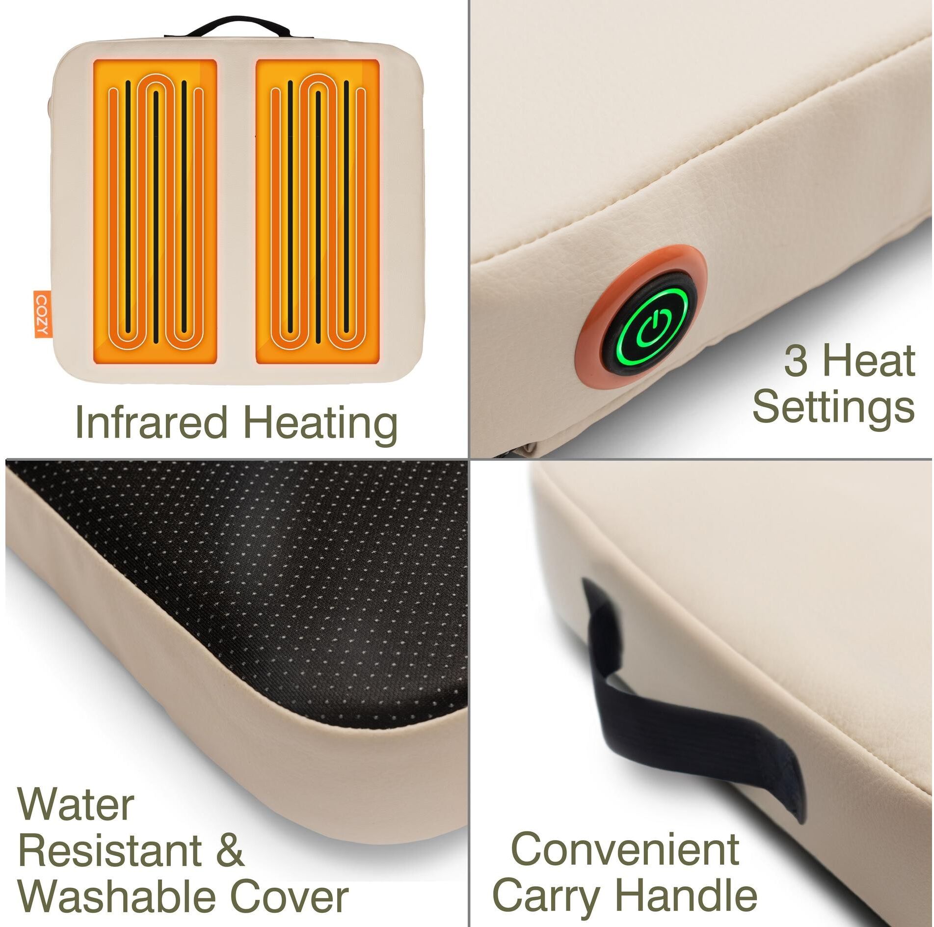 Heizkissen BODI-TEK "Cozy JORD", beige (natur), Heizkissen, Heizkissen natur Einheitsgröße