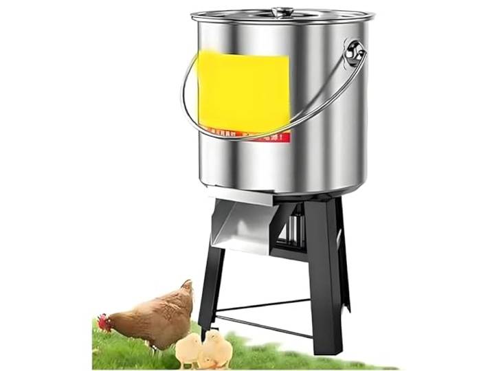 Gewerblicher Futterhäcksler, Kleiner Geflügelfutterzerkleinerer Gemüsehäcksler 50-100 Kg/H, Mit 4 Ersatzmessern, 30 Cm Vergrößerter Futtereinlass Für Landwirtschaft, Viehzucht Und Viehzucht(1800W)