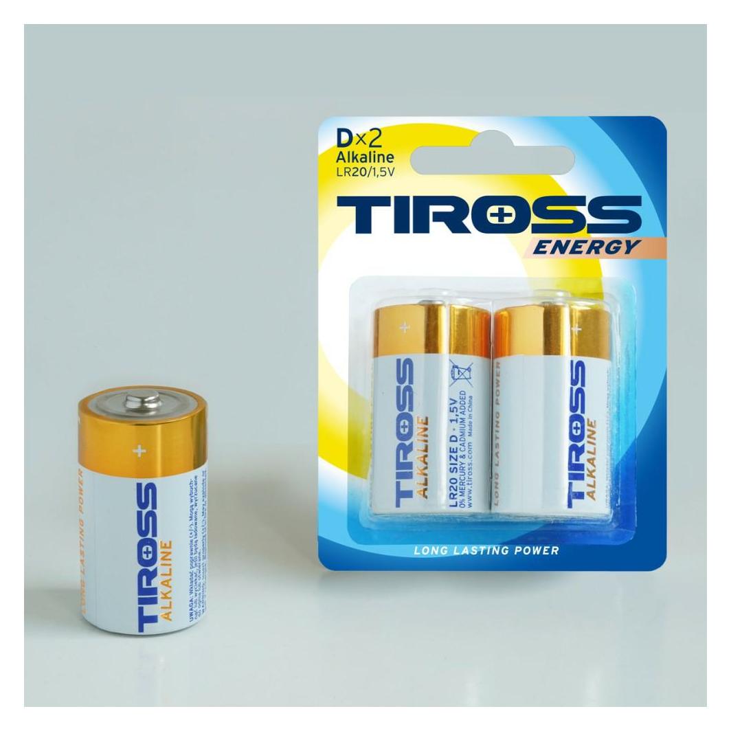 Tiross Alkaline-Batterie Lr20 2 Stück. (2 Stk., AA) (TS-LR20-2BP)