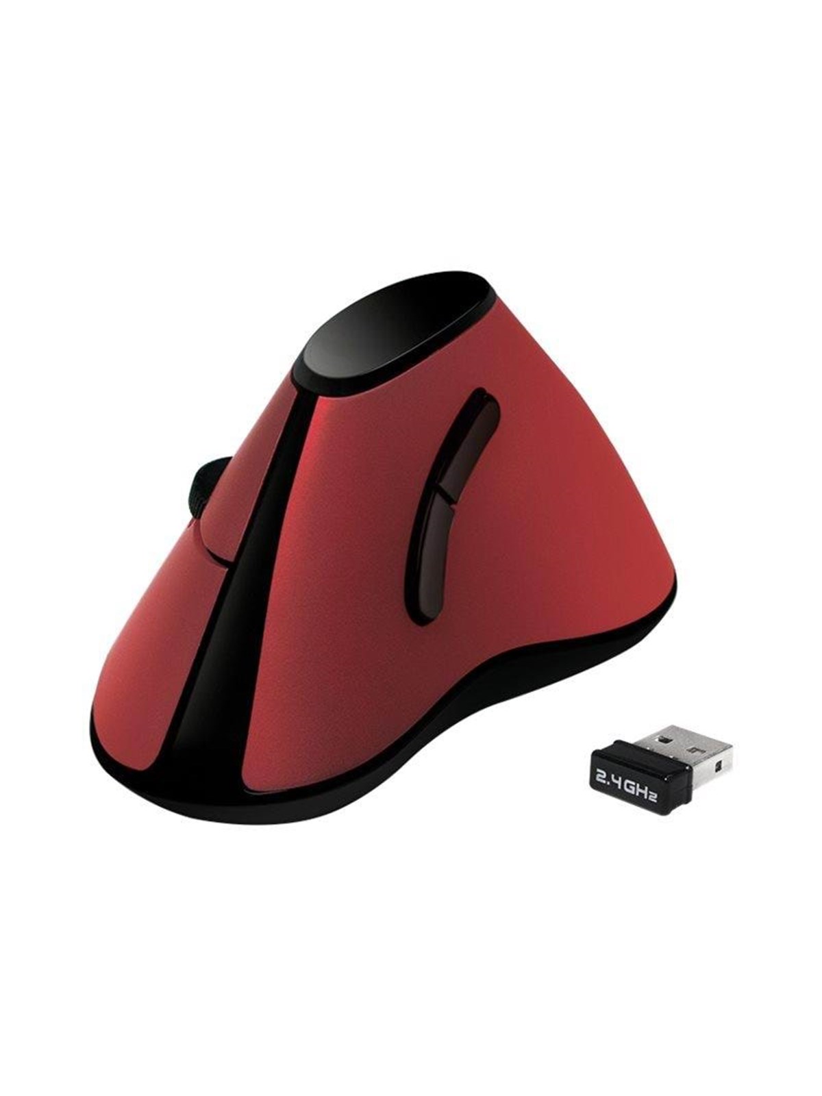 LogiLink Ergonomic vertical mouse wireless 2.4 GHz red - Vertical mouse (Rot)