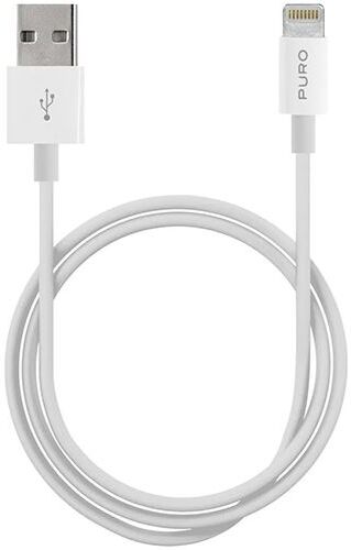 Puro Cabo Plano  MFI USB para Lightning 1m - Branco