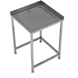 Ecktisch mit Abtropfschale - 650 x 650 - Combisteel