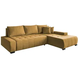 ECKSCHLAFSOFA Draco L Gelb