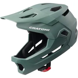 Cratoni Madcat LED Kinderhelm, Jugendhelm, robuster Fullfacehelm, Fahrradhelm MT...