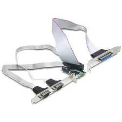 Delock 95232 - Mini PCIe I/O PCIe Full Size 2x Seriell RS-232, 1x Parallel, Kontrollerkarte