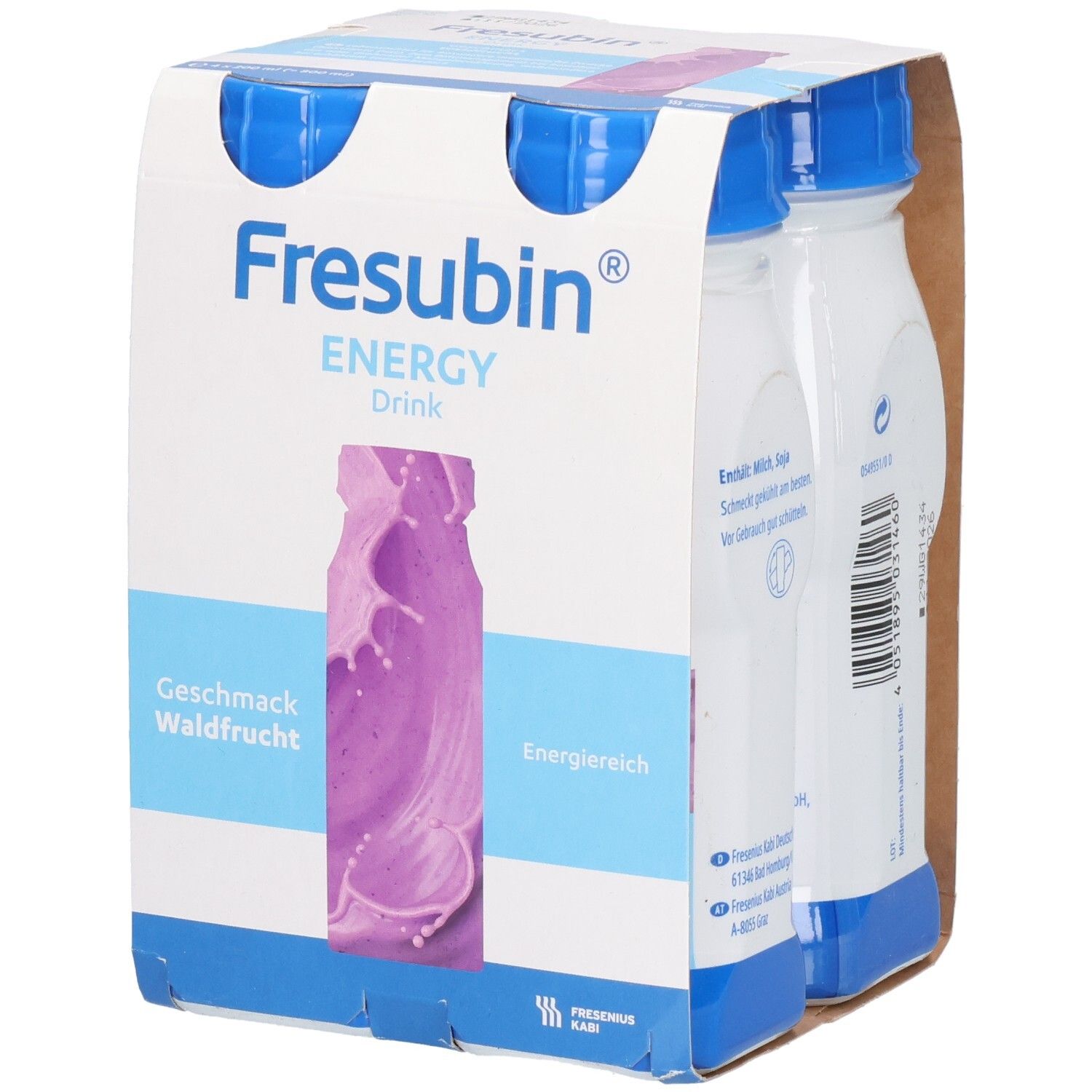 Fresubin Energy Drink Waldfrucht Trinkflasche 4x200 ml Lösung