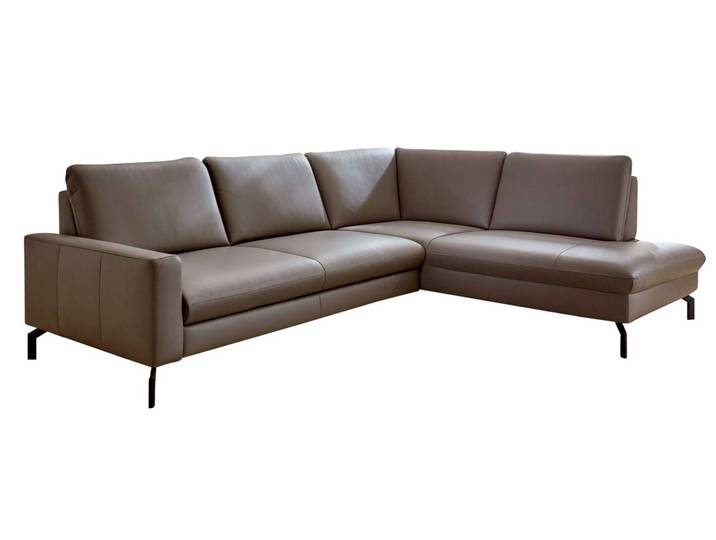 Beldomo Premium Ecksofa FREIBURG, braun, Leder