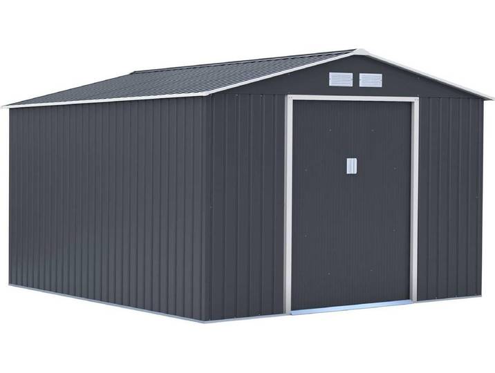 Abri de jardin métal \ Vegas\ - 13 m² - Gris