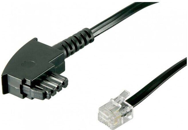 Goobay Câble de connexion TAE-F 6 m, noir, mâle/mâle 50948 (50948)