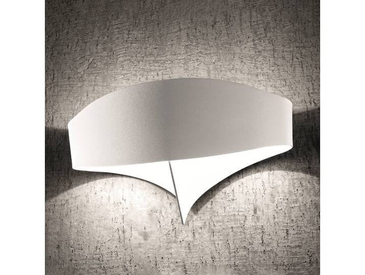 Selène Wandleuchte SCUDO, weiß / opal, für Flurbereich, Metall, Modern