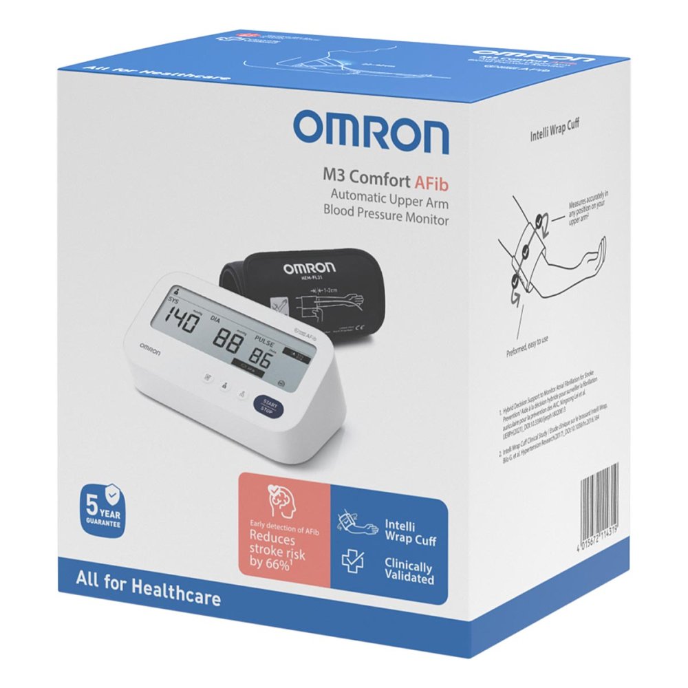 HERMES Arzneimittel GmbH Omron M3 Comfort AFib Oberarm Blutdruckmessgerät 20856140