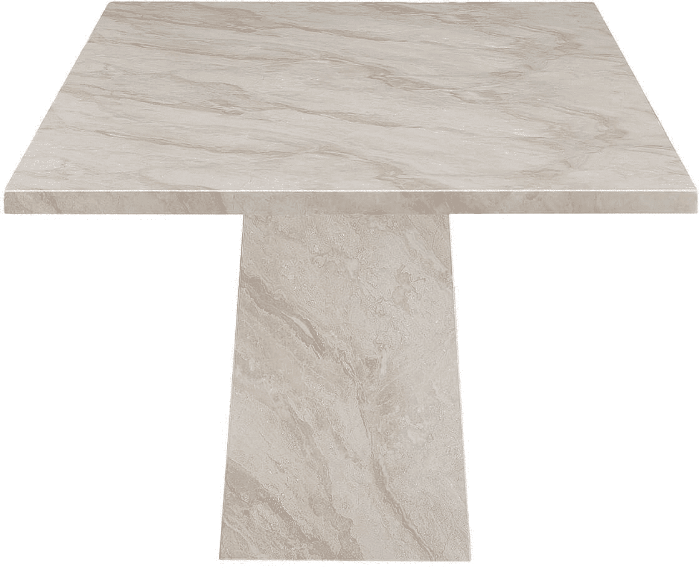 Thalassa Large Taupe Marble Rectangular Dining Table