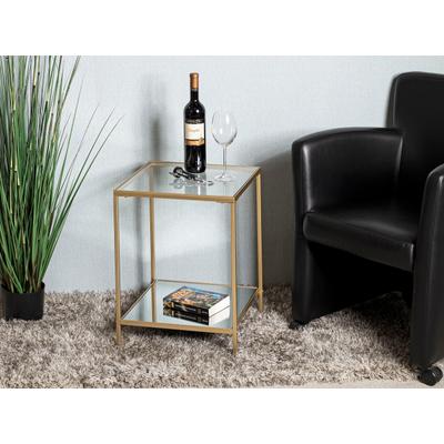 Beistelltisch HAKU "Sofatisch, Wohnzimmertisch", gold (gold, gold, gold), B:39cm H:55cm T:39cm, Tische, Beistelltisch, quadratisch - aus Metall Gold B/T/H 39/39/55 cm