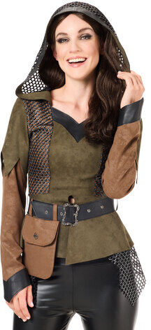 buttinette Shirt "Jägerin" für Damen, grün/braun