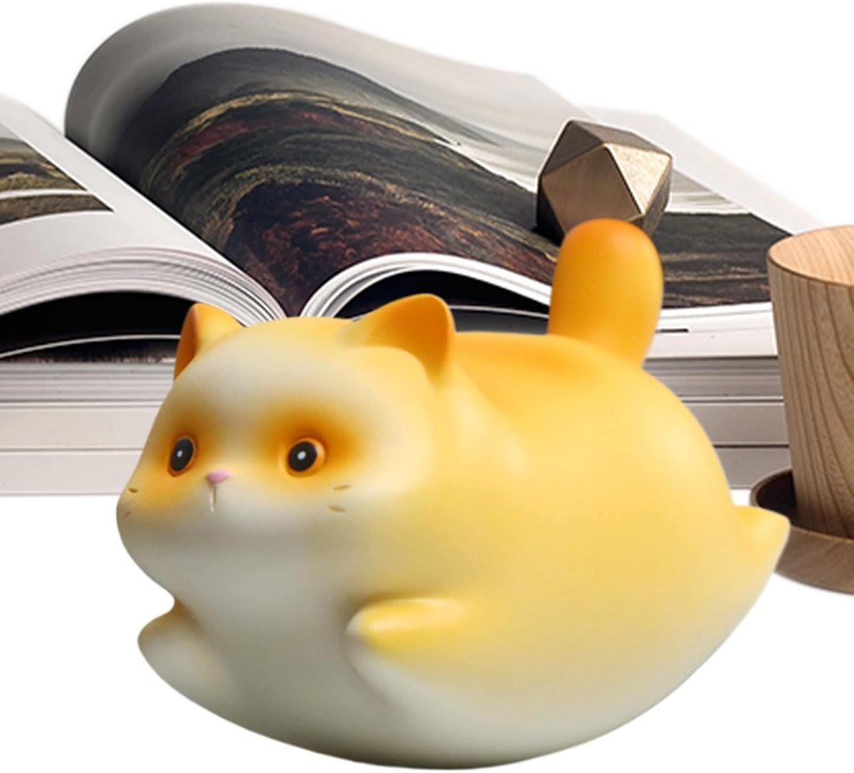 Multicolor Kattenbeeldjes - Schommelend Dierenornament voor Bureau Decoratie - Hoogte: 7 cm