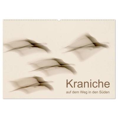 Kraniche auf dem Weg nach Süden (Wandkalender 2027 DIN A2 quer), CALVENDO Monatskalender