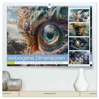 Verborgene Dimensionen (hochwertiger Premium Wandkalender 2026 DIN A2 quer), Kunstdruck in Hochglanz