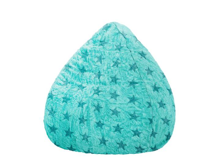 Sitzsack Stars Türkis/Türkis Webstoff 110cm