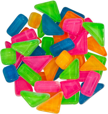 Softglas-Mosaik, nachtleuchtend, polygonal, 10–20 mm, 400 g