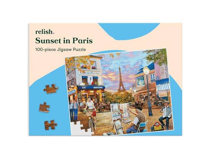 Relish 100 stukjes puzzel voor volwassenen met dementie - zonsondergang in Parijs