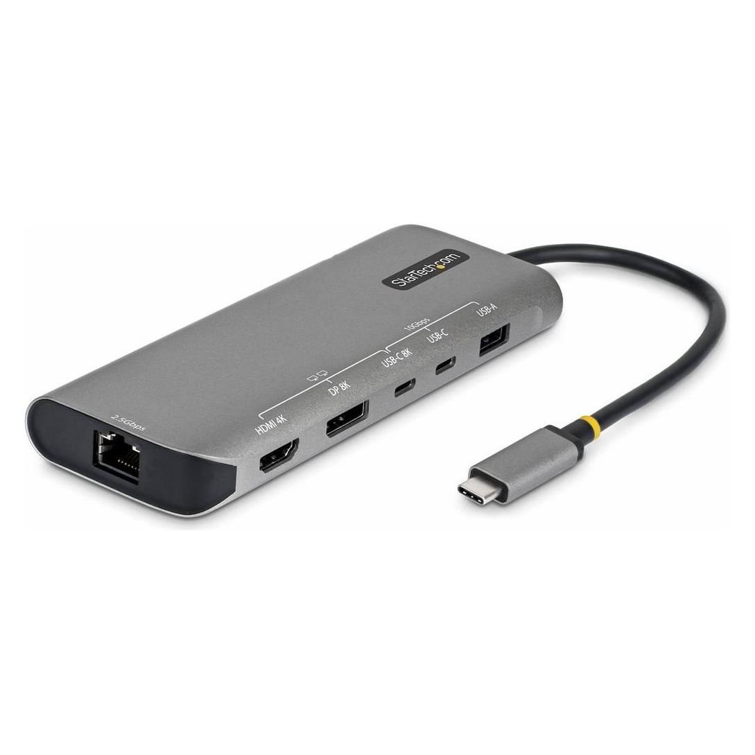 StarTech .com 174B-USB4-MULTIPORT, Avec fil, USB4, 140 W, 10,100,1000,2500 Mbit/s, Gris, 40 Gbit/s (174B-USB4-MULTIPORT)