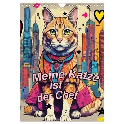 Meine Katze ist der Chef (Wandkalender 2027 DIN A4 hoch), CALVENDO Monatskalender