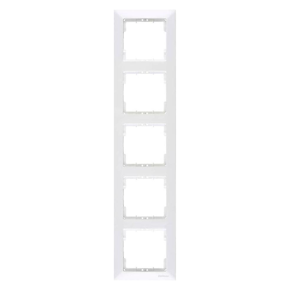 Mutlusan Candela 5-fach Rahmen vertikal weiss für 5 Module (31529218)
