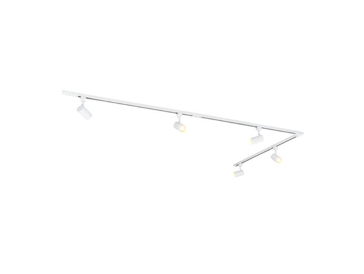 Système d'éclairage sur rail intelligent blanc 1 phase 5 lumières