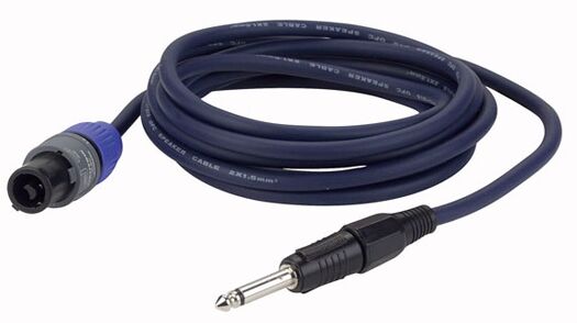 DAP Audio Lautsprecherkabel, 6m, Speakon 2 x 1.5mm² / Klinke mono