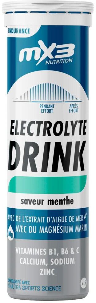 MX3 Nutrition  - Electrolytes Drink x15 Menthe - Electrolytes