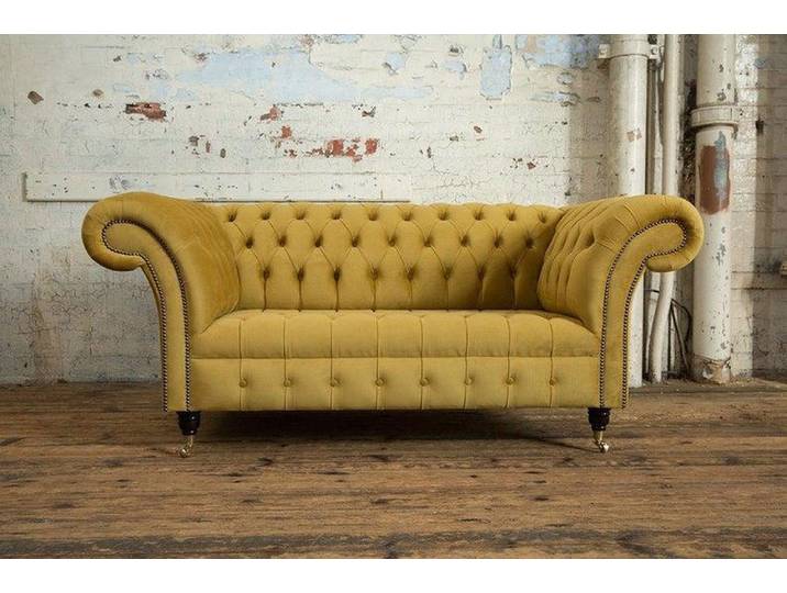 JVmoebel Chesterfield-Sofa Big Textil Design Couch im Chesterfield-Stil, grün, Made in Europa