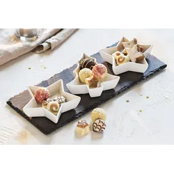 Schiefer-Servierplatte mit 3 Schälchen »Weihnachten«