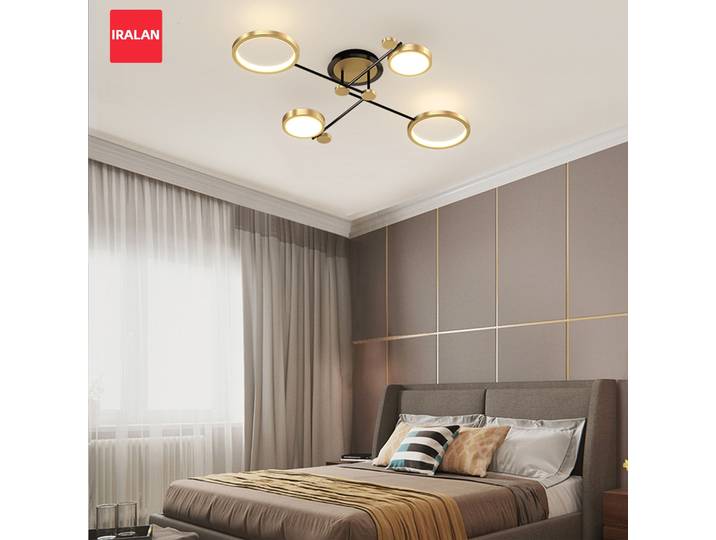 Plafond moderne suspension lampe or minimalisme suspension gradation plafond lustre décoration luminaires lampes créatives
