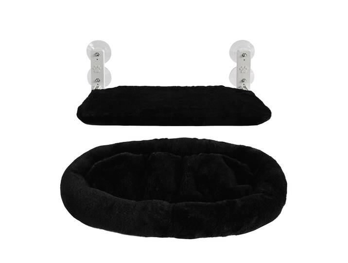 Katzenbett Fensterliege 60 x 30 cm schwarz