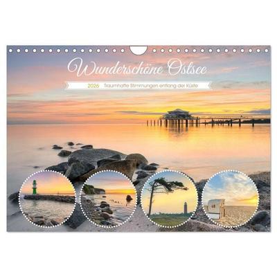Wunderschöne Ostsee - Traumhafte Stimmungen entlang der Küste (Wandkalender 2026 DIN A4 quer), CALVENDO Monatskalender