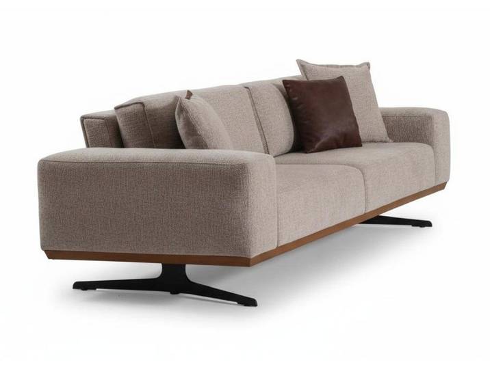 JVmoebel 3-Sitzer 3-Sitzer-Sofa Modernen Stil Beige Farbe Holzgestell Elegantes Design, 1 Teile, Made in Europa