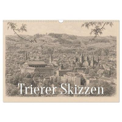 Trierer Skizzen (Wandkalender 2027 DIN A3 quer), CALVENDO Monatskalender