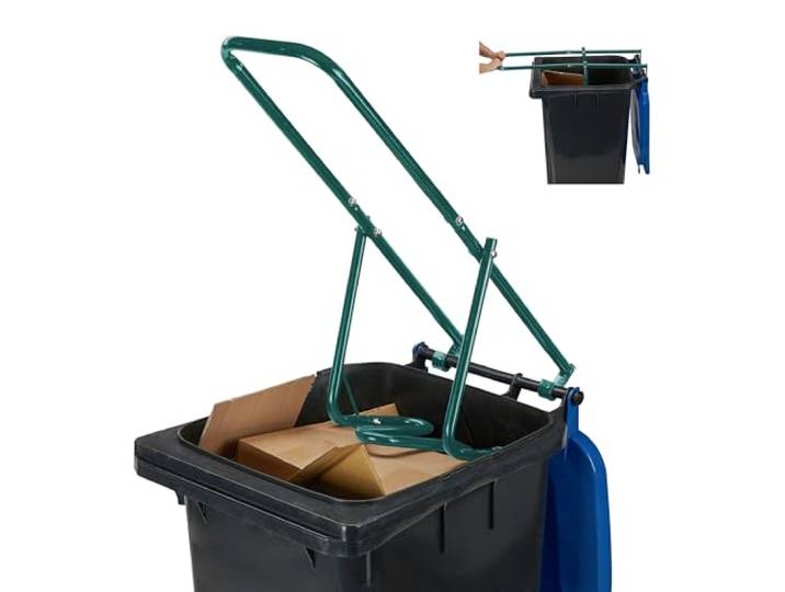 Relaxdays Compacteur déchets\, Poubelle\, écraseur ordures\, déchets résiduels\, Plastique\, Presse Manuelle\, Acier\, Vert