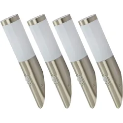 4er Set Wand Leuchten Außen Lampen Edelstahl Bewegungsmelder Garten Eingang Lichter