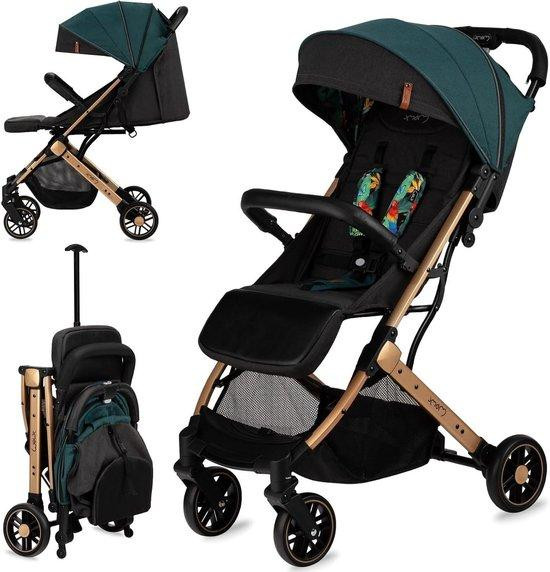 MoMi Kinderwagen Onderweg Buggy Compact opvouwbaar Groen-goud