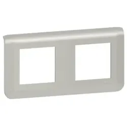 Legrand 079304L Mosaic Rahmen 2x2-modulig, horizontal Farbe: Aluminium